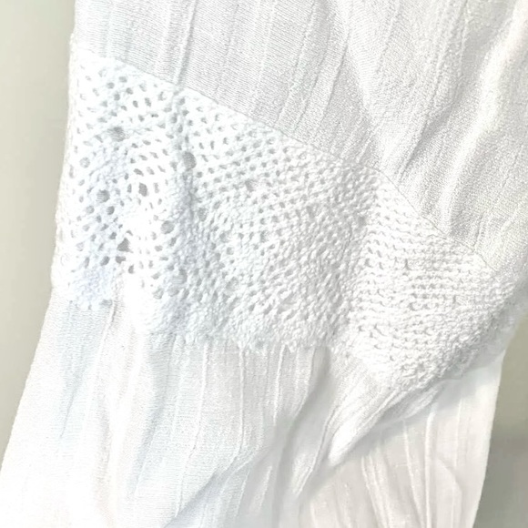 Counterparts White Long Sleeve Peasant Blouse with Lace Women’s Size XL NWOT - Picture 4 of 11